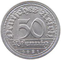 GERMANY WEIMAR 50 PFENNIG 1921 J TOP #a053 0561 - 50 Renten- & 50 Reichspfennig