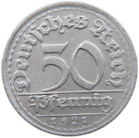 GERMANY WEIMAR 50 PFENNIG 1921 D #a053 0557 - 50 Renten- & 50 Reichspfennig