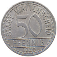 GERMANY WEIMAR 50 PFENNIG 1920 WATTENSCHEID #a051 0563 - 50 Renten- & 50 Reichspfennig