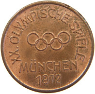GERMANY WEST MEDAL MUNCHEN OLYMPIC GAMES 1972 19MM #c079 0213 - Andere & Zonder Classificatie