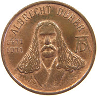 GERMANY WEST MEDAL ALBRECHT DURER NURNBERG 1971 19MM #c079 0219 - Andere & Zonder Classificatie