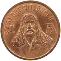 GERMANY WEST MEDAL ALBRECHT DURER 1971 NURNBERG 20MM #a063 0139 - Andere & Zonder Classificatie