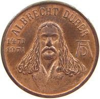 GERMANY WEST MEDAL ALBRECHT DURER 1971 NURNBERG 20MM #a063 0137 - Andere & Zonder Classificatie