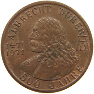 GERMANY WEST MEDAL ALBRECHT DURER 1971 NURNBERG 18MM #a063 0161 - Autres & Non Classés