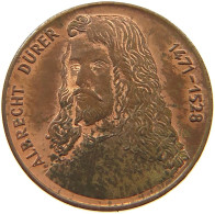 GERMANY WEST MEDAL ALBRECHT DURER 1471-1528 18MM TOP #c079 0357 - Andere & Zonder Classificatie