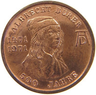 GERMANY WEST MEDAL ALBRECHT DURER 1971 NURNBERG 18MM #a063 0157 - Andere & Zonder Classificatie