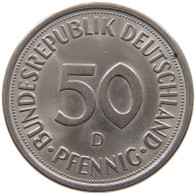 GERMANY WEST 50 PFENNIG 1980 D #a072 0695 - 50 Pfennig