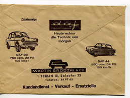 AUTOMOBILE DAF - Enveloppe Publicitaire Des Chèques Postaux Allemands - Cars
