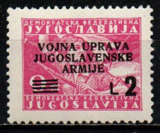 ITALIA - OCCUPAZIONE LITORALE SLOVENO - 1947 - STEMMA CON SOVRASTAMPA - MNH - Ocu. Yugoslava: Litoral Esloveno