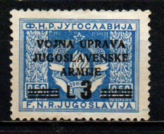 ITALIA REGNO - OCCUPAZIONE JUGOSLAVA LITORALE SLOVENO - 1947 - SOVRASTAMPATO - SENZA GOMMA - Occup. Iugoslava: Litorale Sloveno