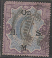 1909 STAMPS OF INDIA King EDWARD Optd  On H.M.S.-SGO69 ( Condition - Perf Short) - 1902-11 Roi Edouard VII