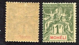 Colonie Française, Mohéli N°14 ; Qualité Très Beau - Ongebruikt