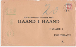 Dänemark Brief Mit Nachgebühr Freistempel In Grün Kobenhavn 1949 Porto At Betale Brief Ringkobin - Machines à Affranchir (EMA)