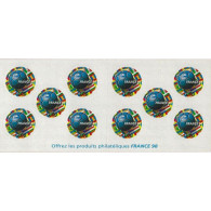 Carnet De 10 Timbres Coupe Du Monde France 1998.neuf - Commemorrativi