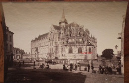 Photo 1890's Eglise St Saint Laurent Eu Seine Maritime Tirage Albuminé Albumen Print Vintage - Orte