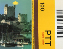 TURKEY - ALCATEL - BARCODE CARD - BODRUM KALE - CASTLE - 100 UNITS - BROWN - Turkije