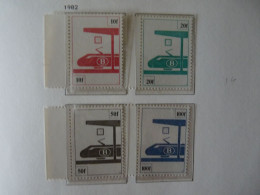 BELGIUM :   1982 - CHEMINS DE FER - CF   455 à 458 ** - COTE: 14,00€ - Mint
