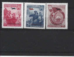 1949 YOUGOSLAVIE PA 24-26** Anniversaire Rattachement Macédoine - Airmail