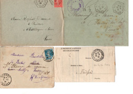 LOT DE  12 LETTRES AFFRANCHISSEMENT DIVERS  TOUTES OBLITERATIONS DIVERSES VENDEE - 1892  A 1959 - Mechanical Postmarks (Other)