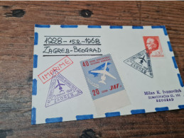 Postcard - Yugoslavia, JAT, Zagreb-Beograd      (V 37628) - Dirigeables