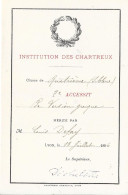 LYON Le 18 Juillet 1896  INSTITUTION DES CHARTREUX Classe De Quatrième 2 Accessit Version Grecque Mérité Par M.......... - Diplômes & Bulletins Scolaires