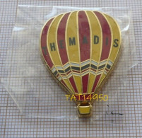 PAT14950 MONTGOLFIERE THEMADIS  Ecriture Noire  NACELLE Jaune  En Version ZAMAC - Airships