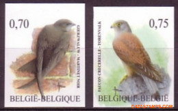 België 2007 - Mi:3664/3665, Yv:3599/3600, OBP:3608/3609, Stamp - □ - Birds Common Swift, Kestrel - 2001-…