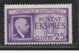 OCCUPAZIONE ITALIANA ITALY ITALIA ALBANIA 1940 ESPRESSI VITTORIO EMANUELE III ESPRESSO 25 Q MLH - Albanie