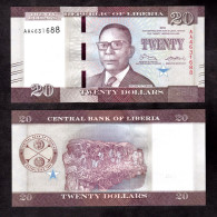 LIBERIA 20 DOLLARI 2016 PIK 33A FDS - Liberia