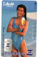 Femme Girl Bière Beer Télécarte Japon Phonecard Telefonkarte (G 992) - Alimentazioni