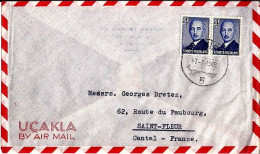 TURQUIE N° 1069x2 S/L. DU 3.11.48 POUR LA FRANCE - Lettres & Documents