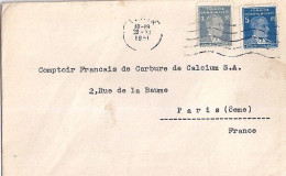 TURQUIE N° 1114A/1115 S/L. DU 28.11.51 POUR LA FRANCE - Cartas & Documentos