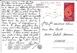 GRECE N° 1126 S/CP DE ATHENES / 1973  POUR LA FRANCE - Briefe U. Dokumente