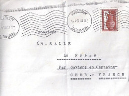 GRECE N° 599 S/L. DE ATHENES / 3.3.54 POUR LA FRANCE - Cartas & Documentos