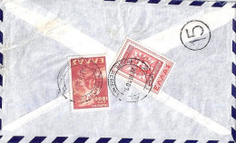 GRECE N° 568/559 S/L.DE ATHENES / 28.3.50 POUR LES USA - Covers & Documents