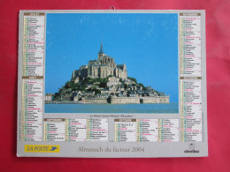 CALENDRIER ALMANACH 2004 LE MONT ST MICHEL MANCHE LE FORT LA LATTE PLEVENON CÔTE D'ARMOR  OBERTHUR - Grand Format : 2001-...