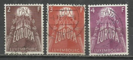 Q506A- LUXEMBURGO 40,00€ SERIE COMPLETA 1957 Nº 531/533 SERIE EUROPA, ESCASOS. - Used Stamps