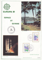 Europa CEPT 1991 France - Frankreich Y&T N°DP2696 à 2697 - Michel N°PD2834 à 2835 (o) - Format A4 - CNES - 1991