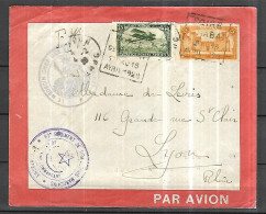 Lignes Aeriennes Latecoere France Maroc Algerie Lettre FM DU 07 11 1928 POUR LYON - Other & Unclassified