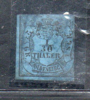 GERMANY GERMANIA GERMAN OLD STATES OLDENBURG 1852 1855 COAT OF ARMS STEMMA ARMOIRIES 1/30th USATO USED OBLITERE' - Oldenbourg