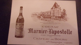 16 BOURG CHARENTE  COGNAC CHATEAU DE BOURG MARNIER LAPOSTOLLE - Autres & Non Classés