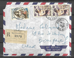 France  Polynésie Lettre  Recommandée Du 11  11 1959 De Papeete Pour Bourganeuf - Storia Postale