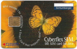 France - Cyberflex The Card For Java - Butterfly, Full Iso GSM Promo Card - Andere & Zonder Classificatie