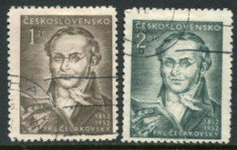 CZECHOSLOVAKIA 1952 Celakovsky Centenary Used.  Michel 753-54 - Gebruikt