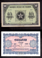 MAROCCO 10 FRANCHI 1943 PIK 25 BB-SPL - Marokko