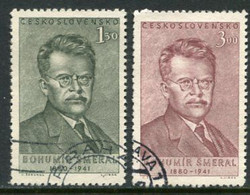 CZECHOSLOVAKIA 1951 Bohumil Smeral Used.  Michel 669-70 - Gebraucht