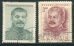 CZECHOSLOVAKIA 1949 Birthday Of Stalin Used.  Michel 603-04 - Usados