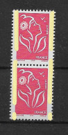 Lamouche TVP Rouge ITVF Type II  YT 3734h : Paire Phospho à Cheval . Voir Scan. Cote YT > 16 € Maury N° 3716IIa > 18 € - Unused Stamps