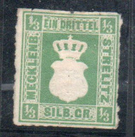 GERMANY GERMANIA GERMAN OLD STATES MECKLENBURG-STRELITZ 1864 COAT OF ARMS STEMMA ARMOIRIES 1/3sg MH - Mecklenbourg-Strelitz