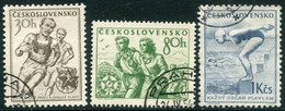 CZECHOSLOVAKIA 1954 Sport Used.  Michel 856-58 - Oblitérés